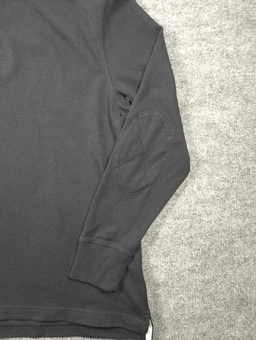 J.Crew Re-Imagined 100% Cotton QuarterZip Pullover Sweatshirt Black Men's Medium